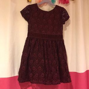 Carters lace dress burgundy